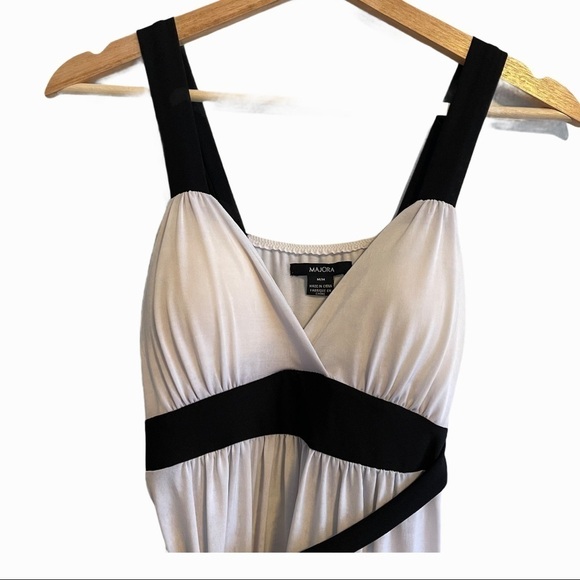 NWT Majora black white floral dress tie waist - Picture 3 of 11